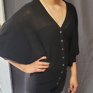 Black button detail top